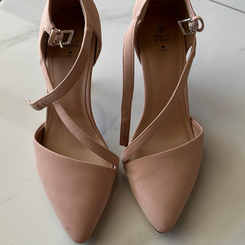 Call It Spring Blush Pink Heels - Picture 2 of 6